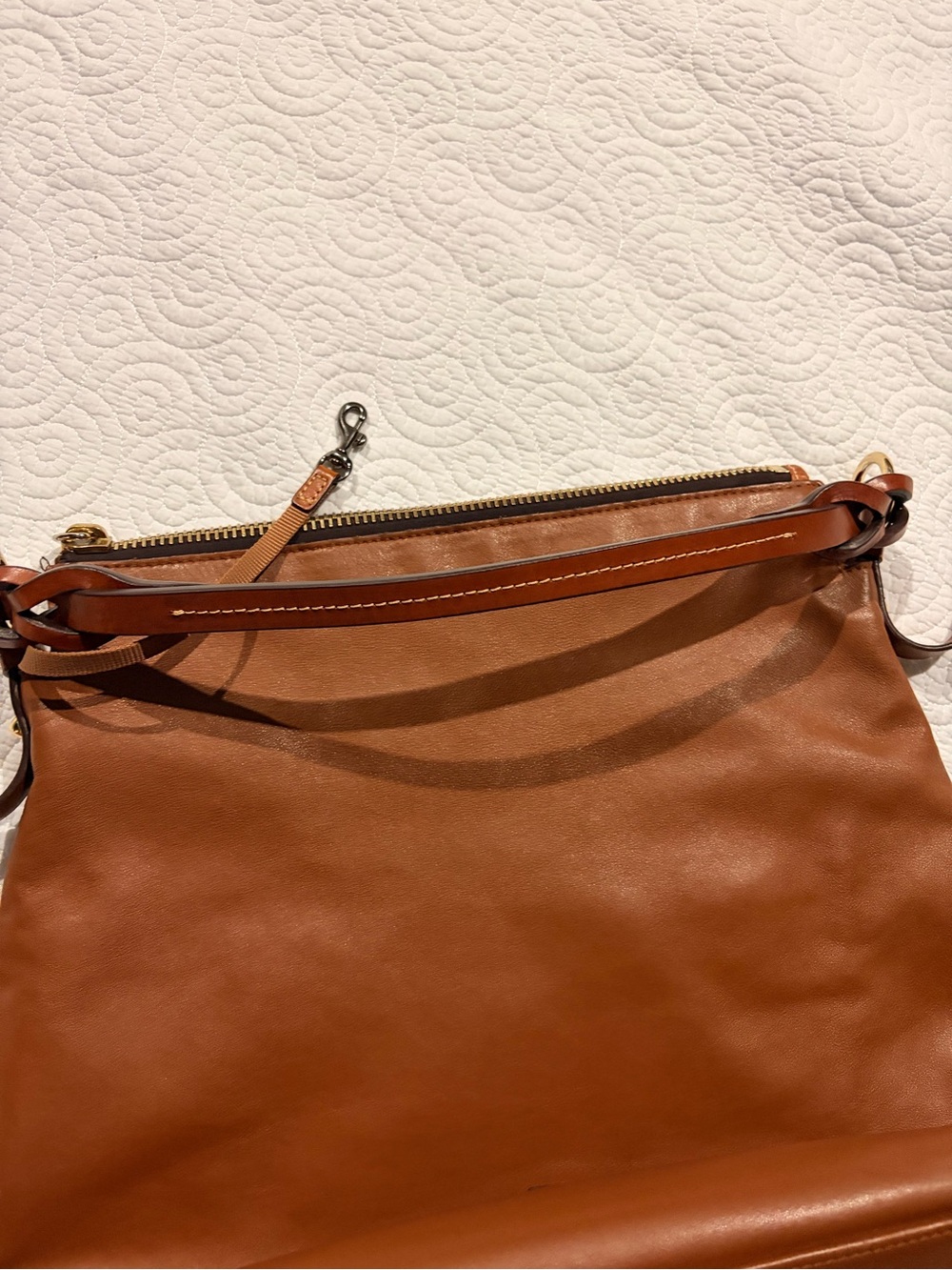 Dooney & Bourke Chestnut Brown Leather Shoulder Tote - Picture 9 of 10